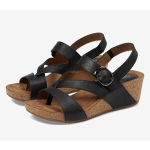 EuroSoft Evelyn Wedge Sandal Black Size 9.5